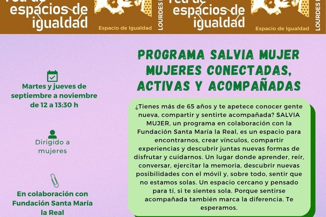 Programa SALVIA MUJER. Mujeres conectadas, activas y acompañadas