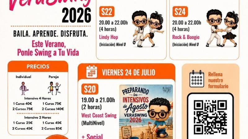 Inscripción Semana 5 Intensivos de VeraSwing