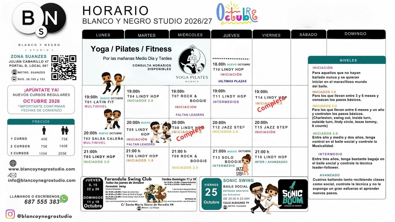 Clases de Swing, Lindy Hop, Rock & Roll y Jazz Step