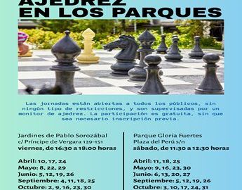 Ajedrez en los parques: Jornadas 2026