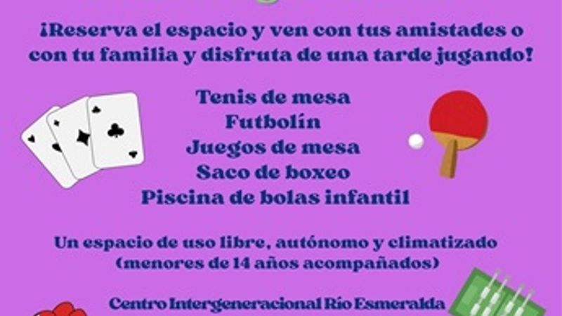 Espacio dominguero de juegos: zona intergeneracional
