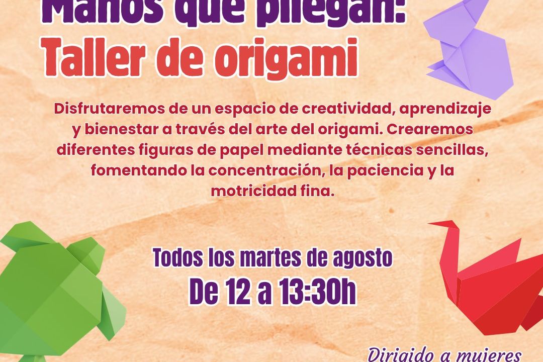 Manos que pliegan: Taller de origami