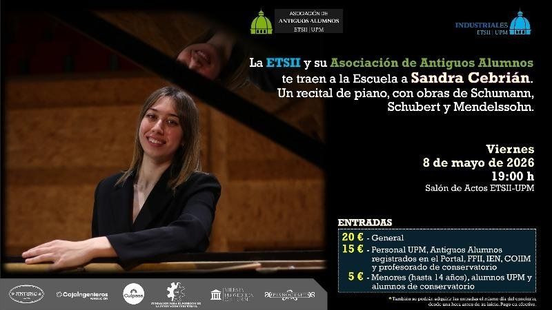Sandra Cebrián lleva a la ETSII a Schumann, Schubert y Mendelssohn