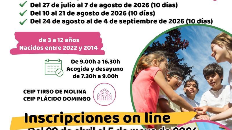 Campamentos de verano 2026. Arganzuela