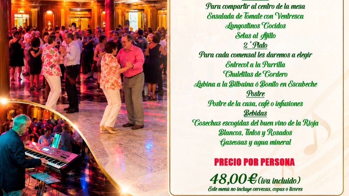 Cena + baile con orquesta en Madrid