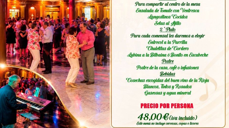 Cena + baile con orquesta en Madrid