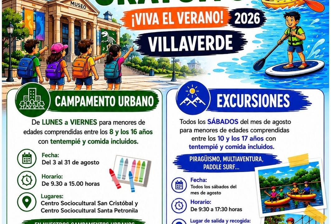 Campamentos Viva el Verano!!! 2026 - Distrito de Villaverde