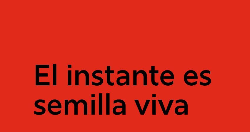 El instante es semilla viva