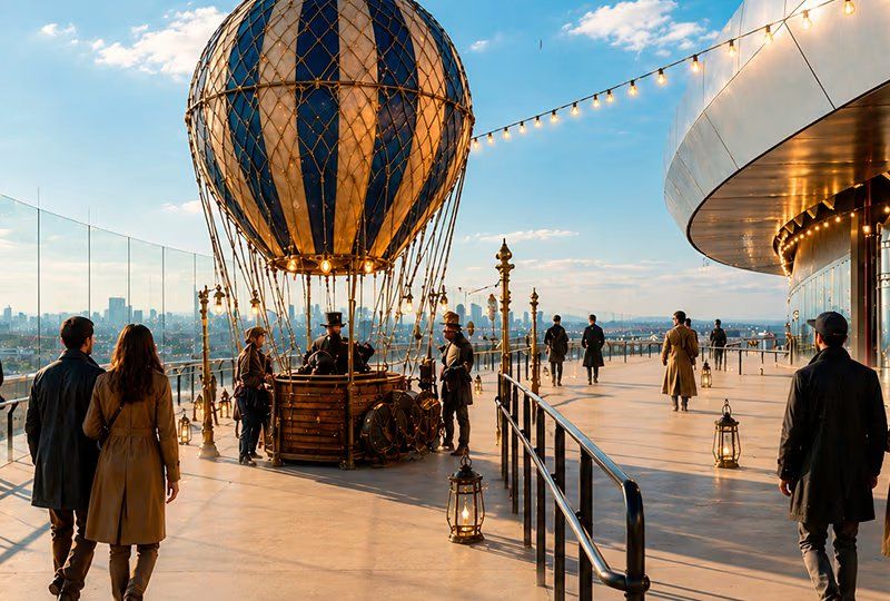 Bernabéu Skywalk imaginado por Cirque du Soleil