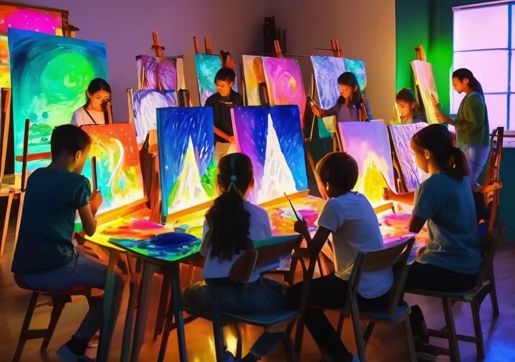 Taller de pintura Glow Art  para niños