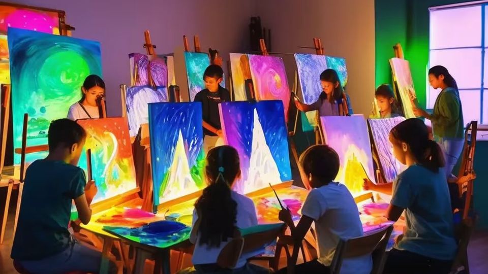 Taller de pintura Glow Art  para niños