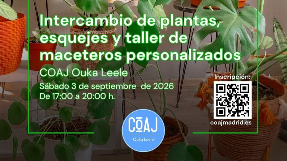 Intercambio de plantas y esquejes + Taller de maceteros personalizados