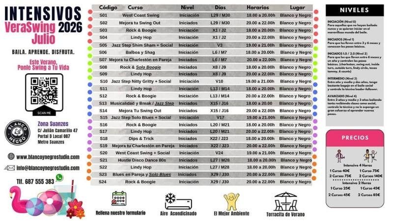 Inscripción Intensivos VeraSwing 2026