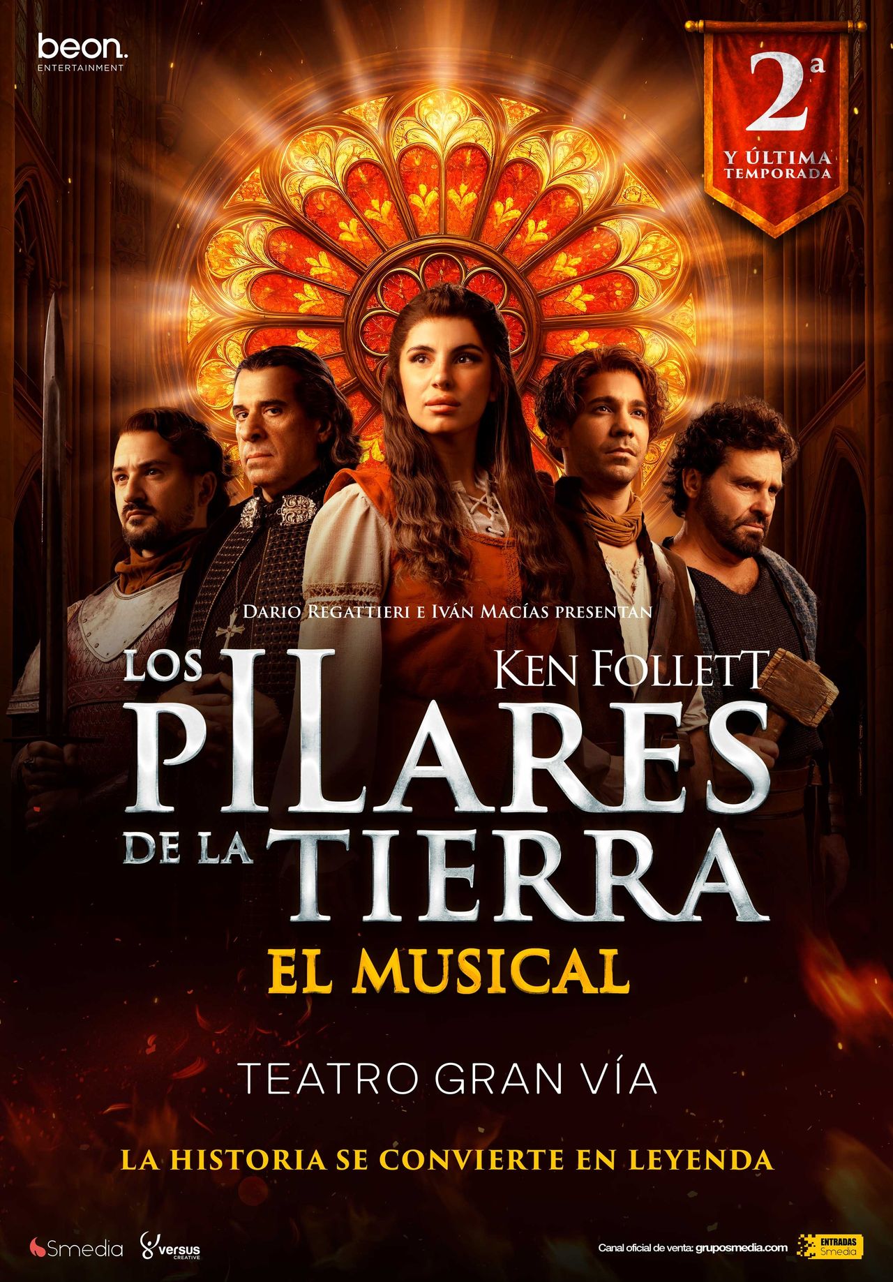 Cartel de Los Pilares de la Tierra el Musical. Foto: Grupo Smedia.