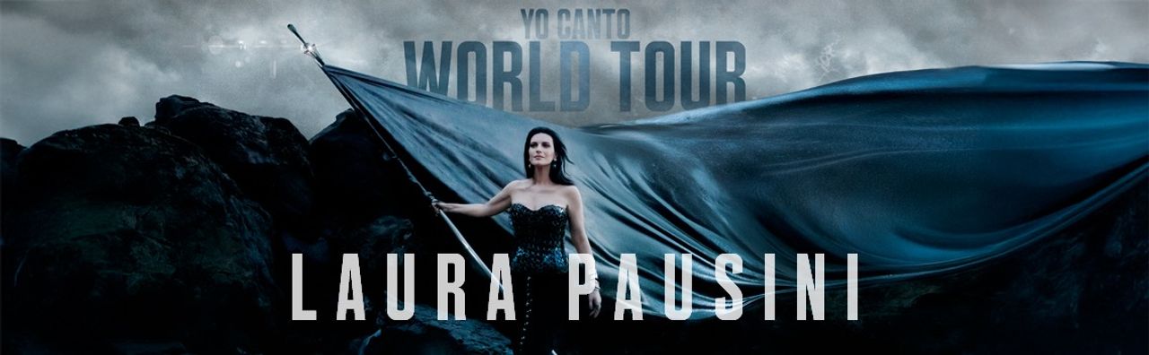 Cartel Yo Canto World Tour Laura Pausini. Foto: Movistar Arena Madrid.