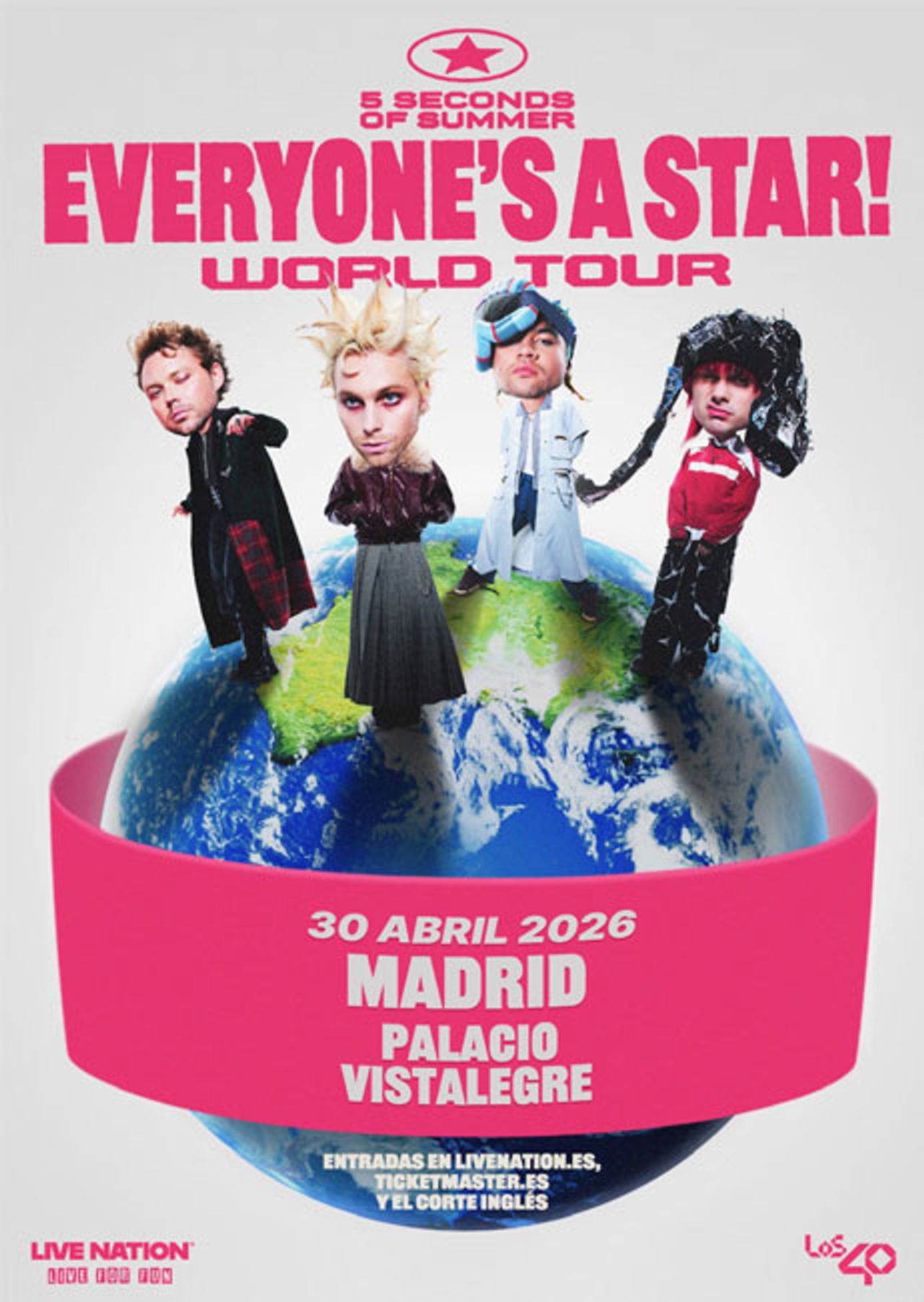 Cartel 5Seconds Of Summer. Foto: Palacio de Vista Alegre.