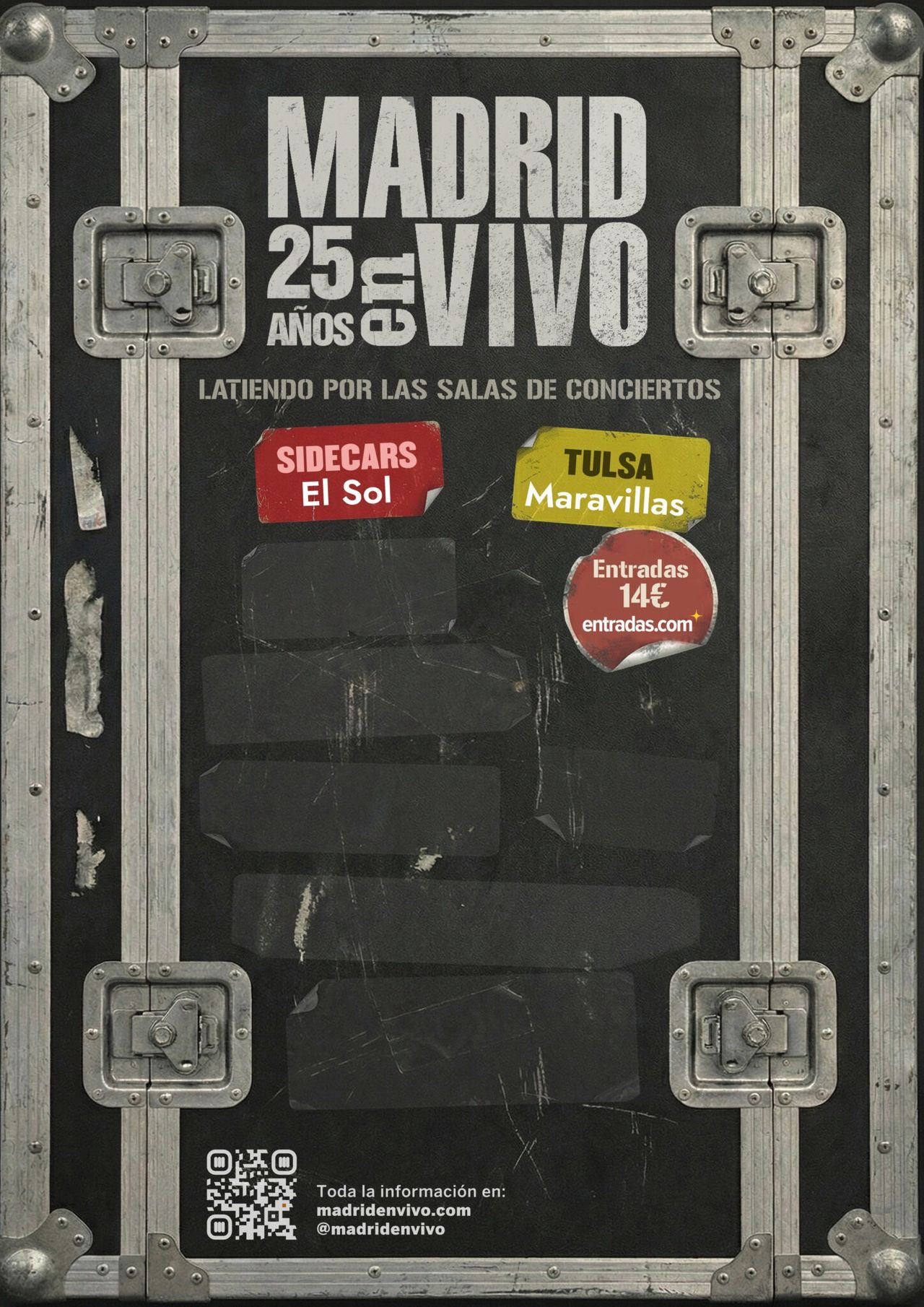 Cartel Madrid en Vivo 25 años. Foto: Madrid en Vivo.
