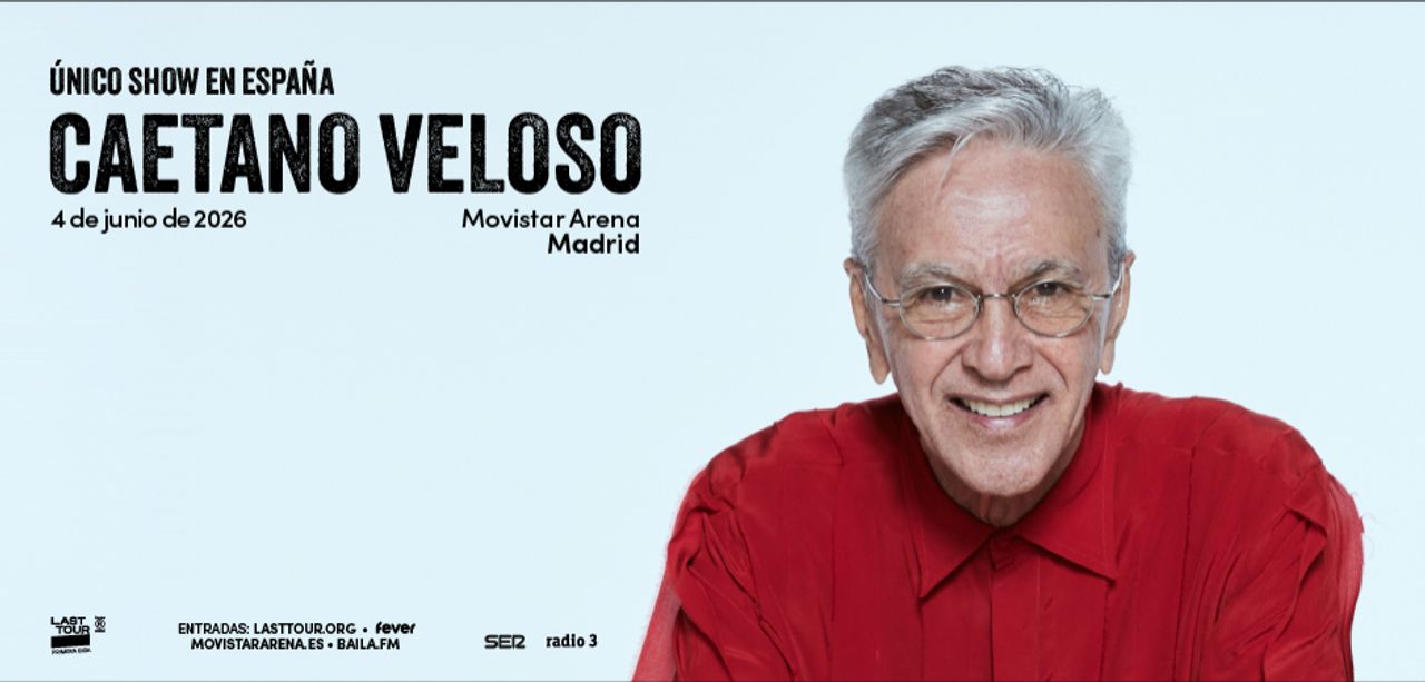 Cartel concierto Caetano Veloso. Foto: Movistar Arena.