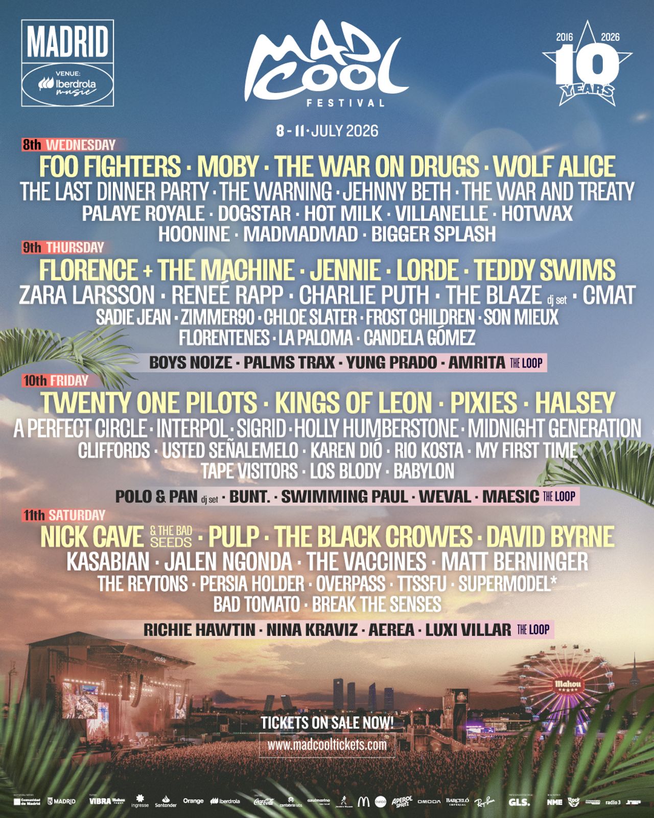 Cartel Mad Cool Festival. Foto: Mad Cool Festival.