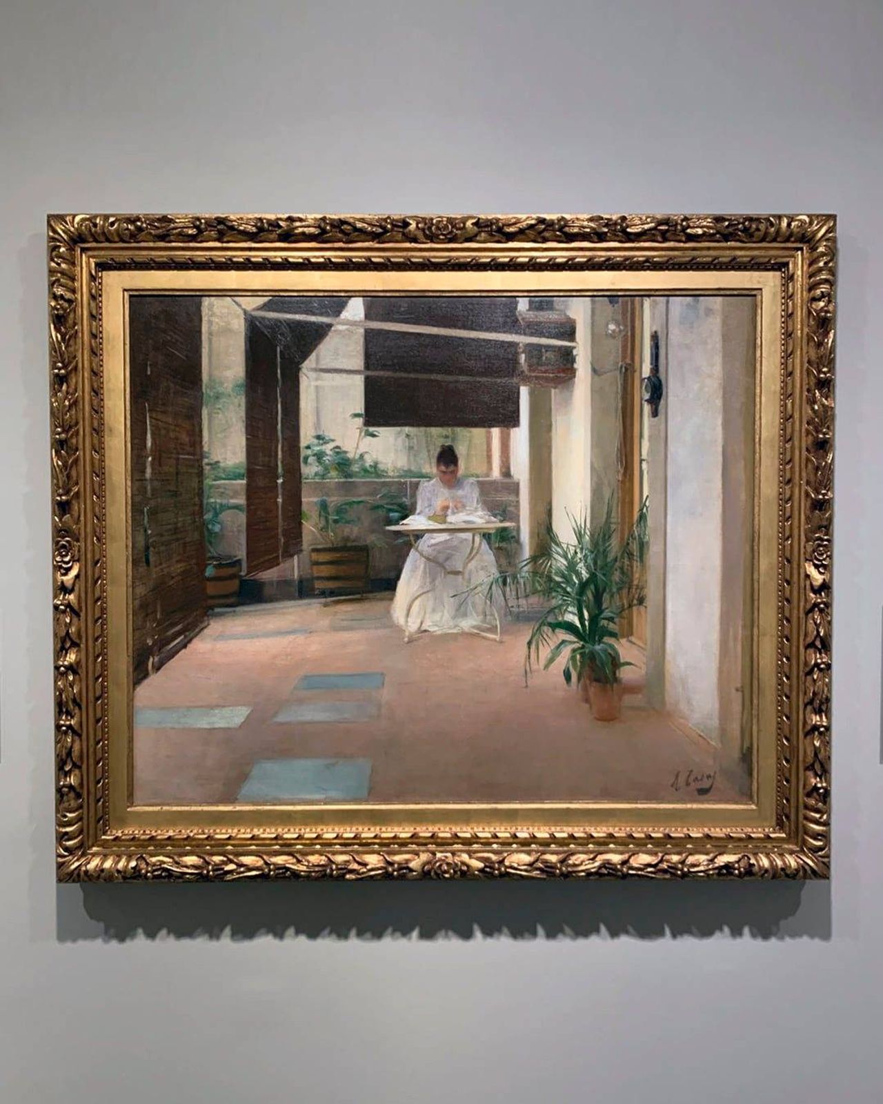 Cuadro Patio (1889) del pintor barcelonés Ramón Casas. Foto: FMCMP