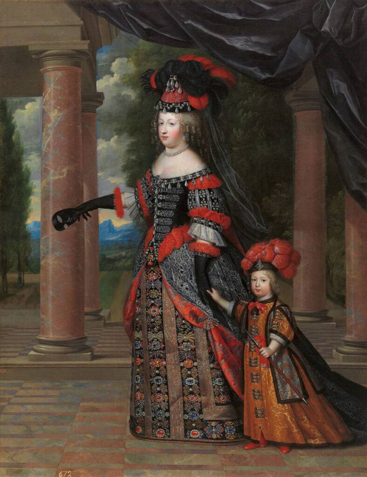 Charles y Henri Beaubrun. María Teresa de Austria y el Gran Delfín de Francia. Foto: Museo Nacional del Prado