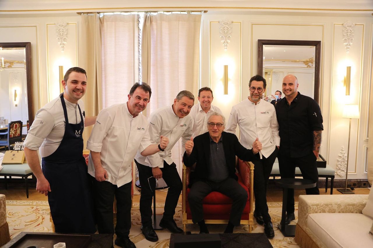 El actor Robert de Niro fue agasajado por los mejores chefs del mundo. Foto: Madrid Fusión