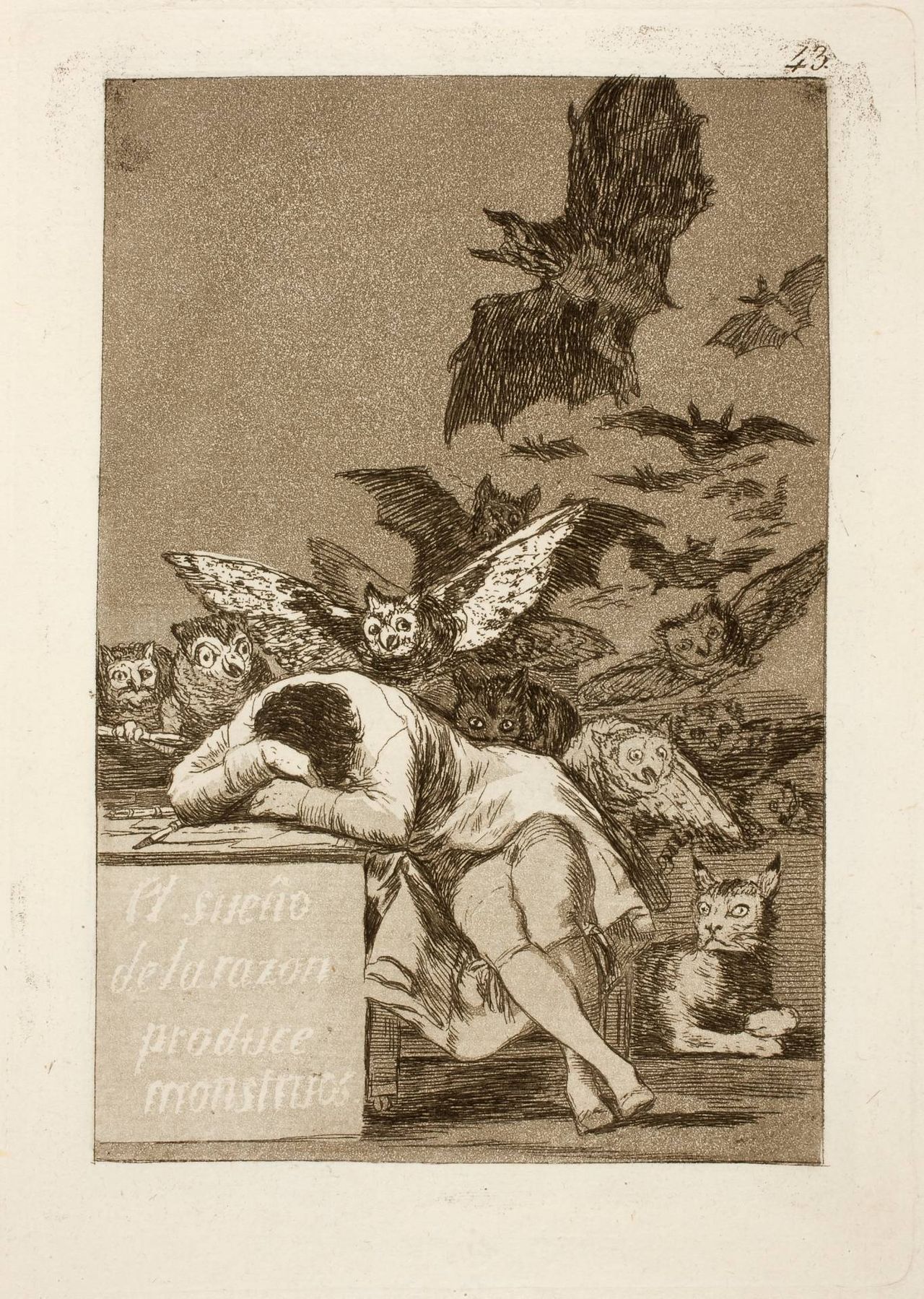 El sueño de la razón produce monstruos, de Francisco de Goya. Museo del Prado.