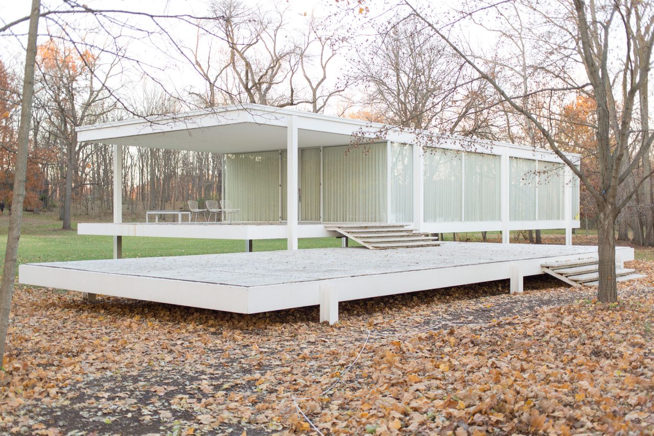 Farnsworth House by Mies Van Der Rohe. Foto: Victor Griggas en Wikimedia